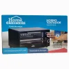 Box for Home Elements 9-liter Toaster Oven, Blue Packaging with Image of a Black Toaster.