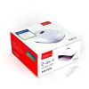 Sun 4s 2-in-1 Uv/led Nail Lamp Packaging Box, White with Red Accents, Angled View.]